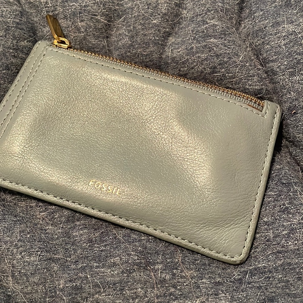 Fossil small wallet blue with gray undertones